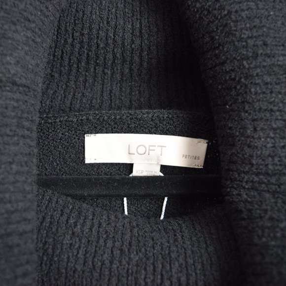 NWT LOFT Cowl Off-Shoulder Sweater (Black) XSP - Picture 6 of 9
